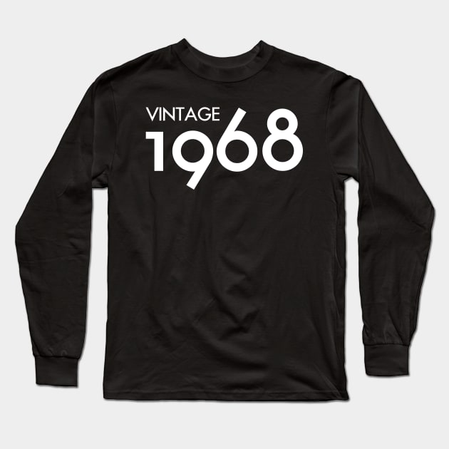 Vintage 1968 Gift 52nd Birthday Party Long Sleeve T-Shirt by Damsin